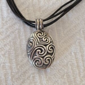 Silpada Silver Swirl Locket Necklace
